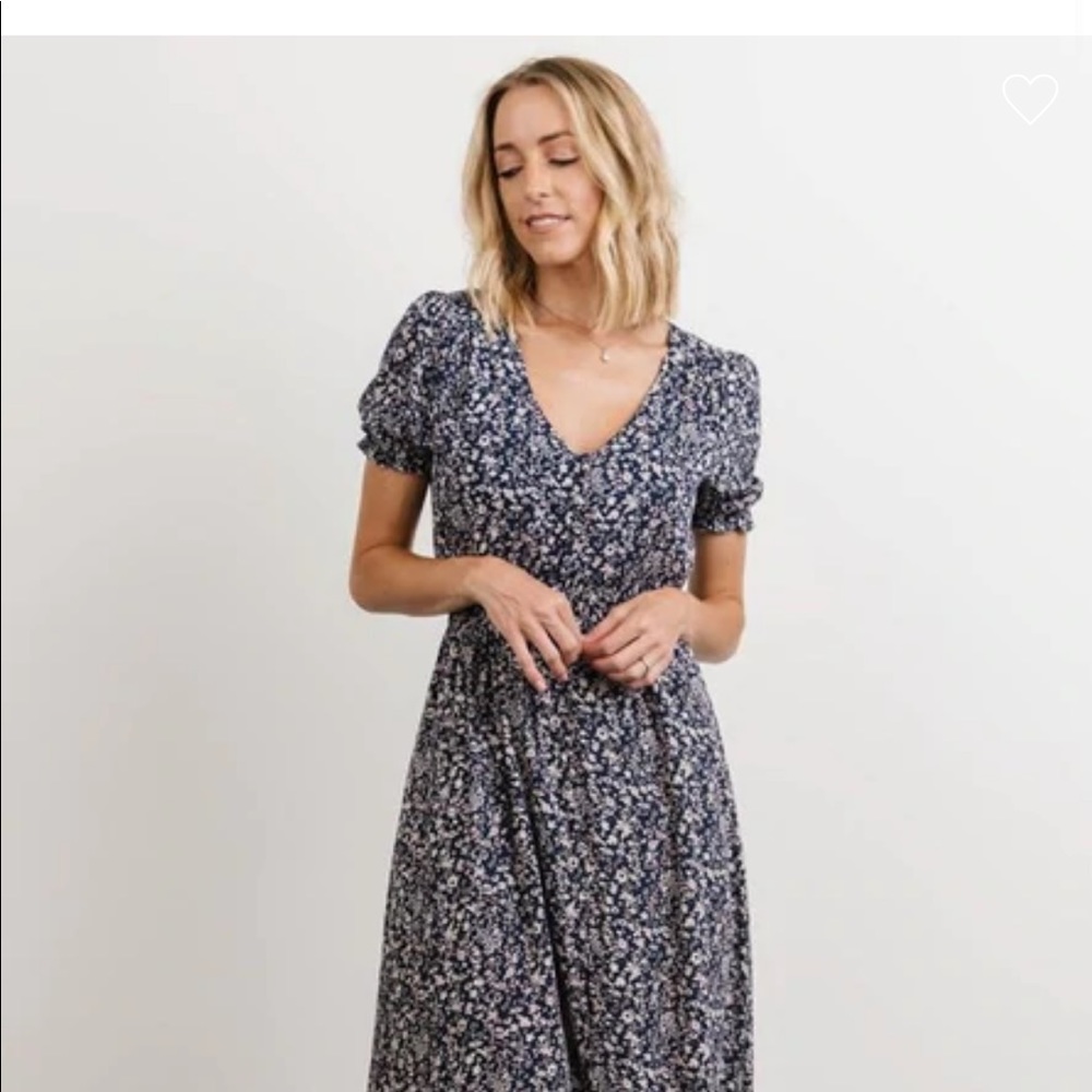 Navy Floral Maxi- Size L